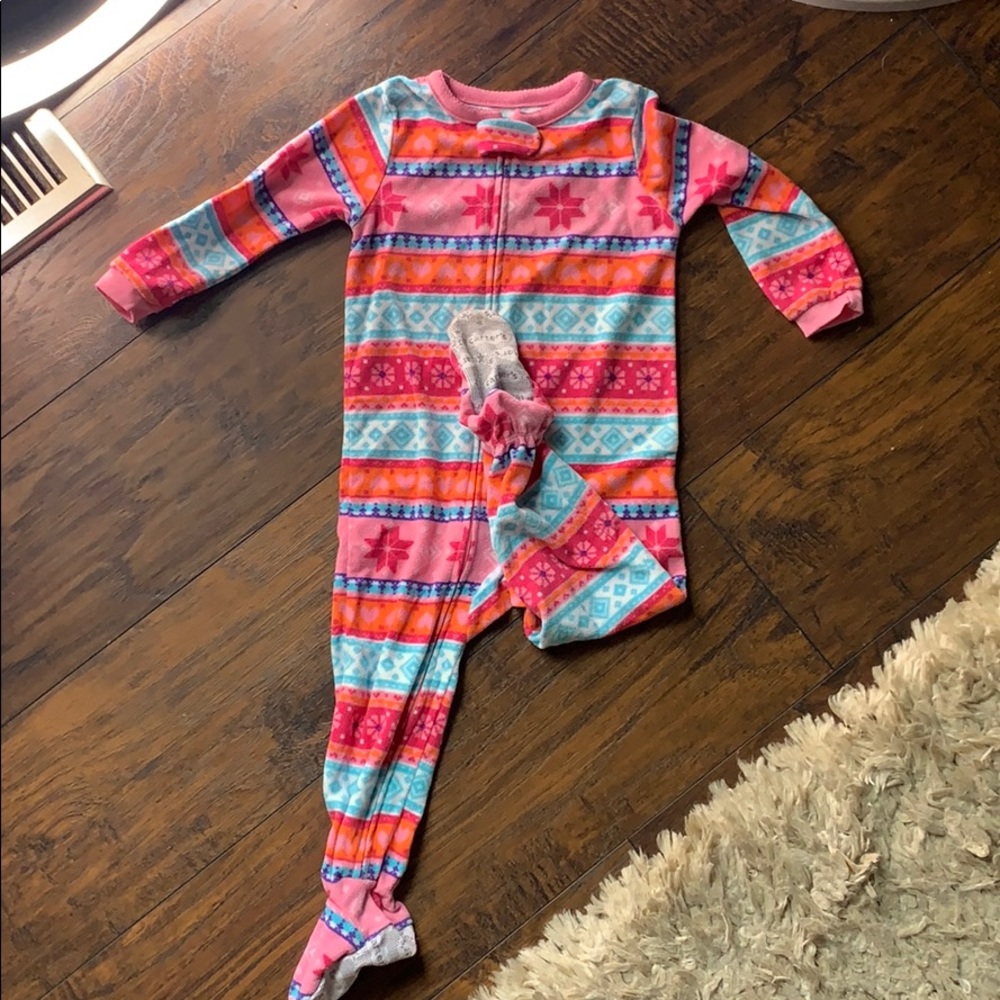 Pink fleece onesie
